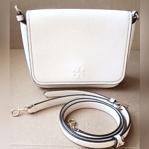 TORY BURCH White Leather Crossbody